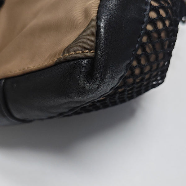 Nylon Shoulder Bag Brown