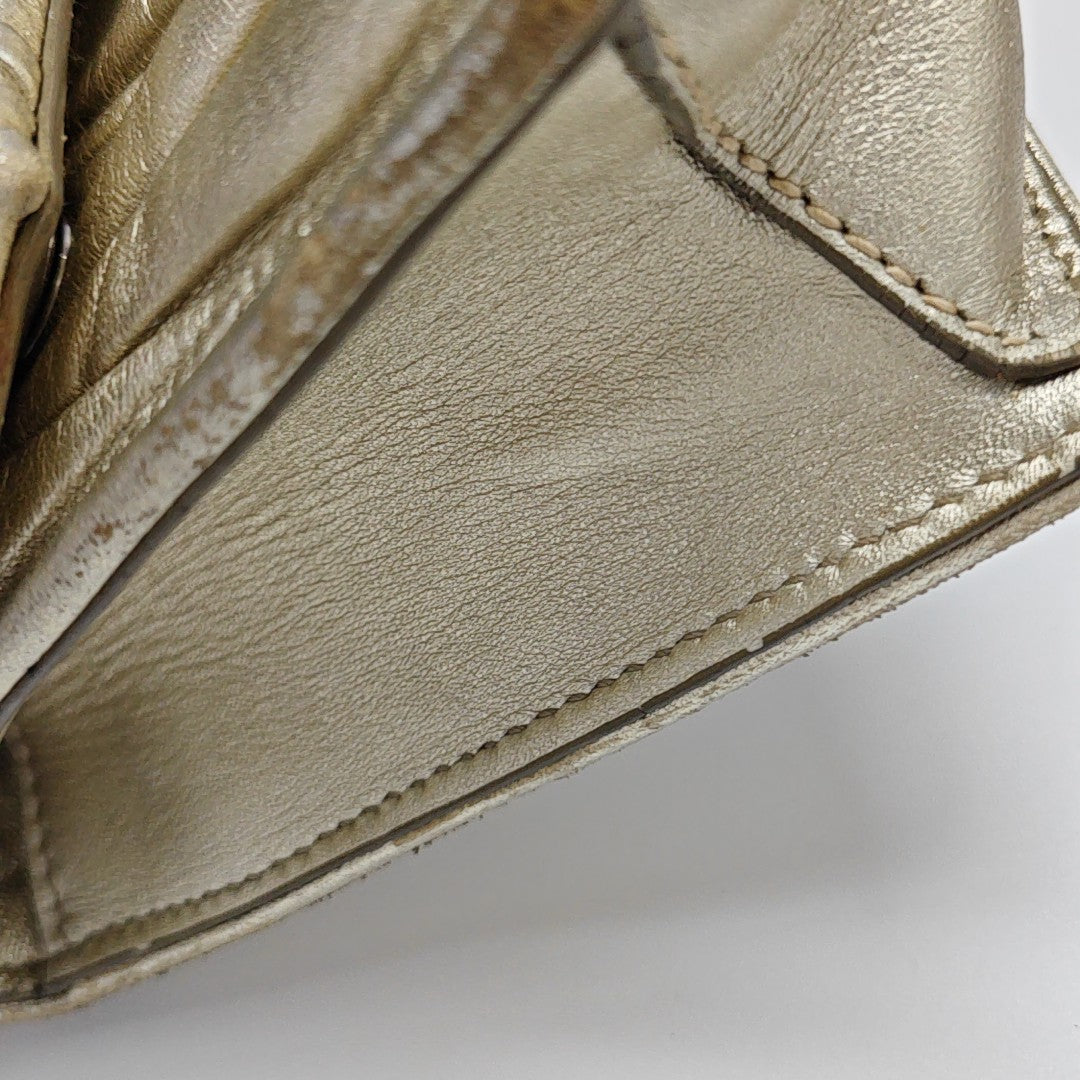 Miu Lady Quilted Lambskin Gold