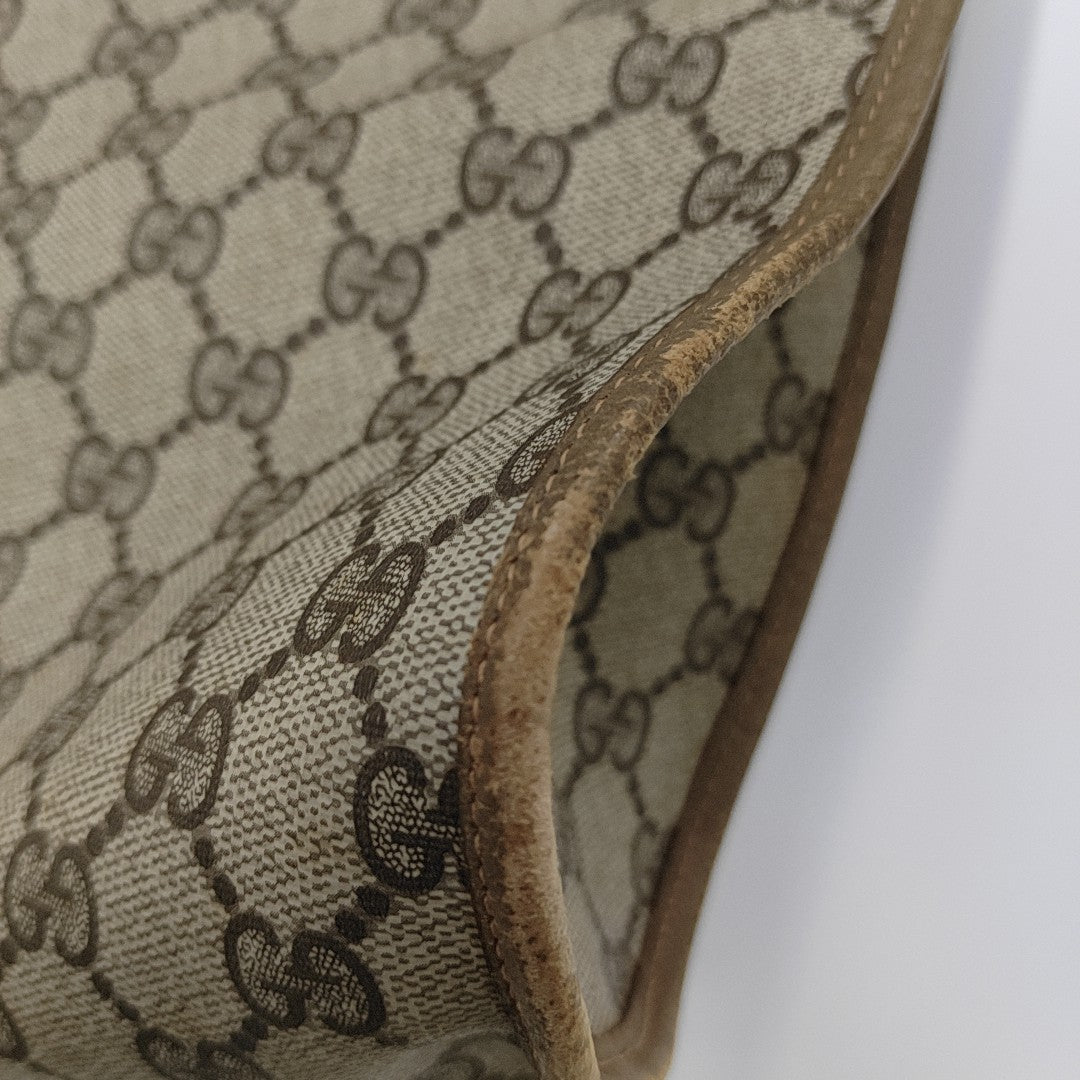Monogram Coated Canvas Tote Bag Beige