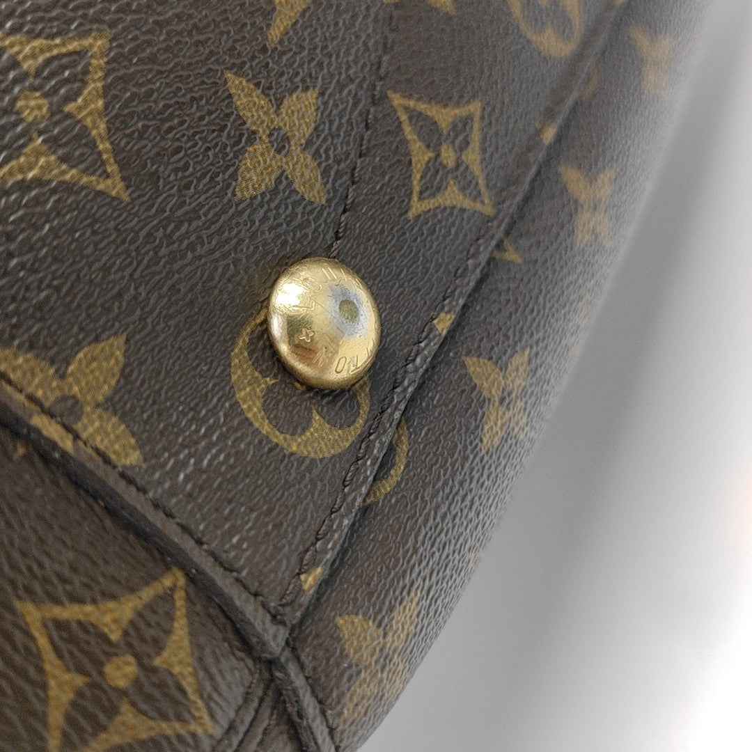 MONTAIGNE Monogram Coated Canvas Brown