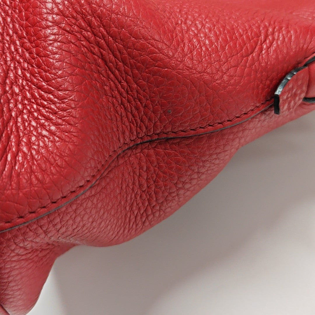 Calfskin Shoulder Bag Red