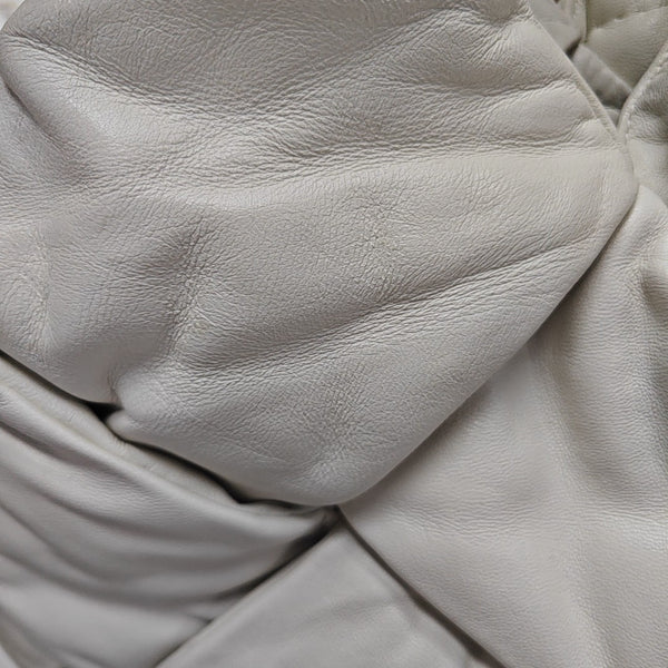 Lambskin Top Handle Bag White