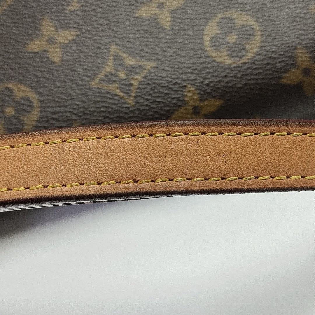 CLUNY MM Monogram Coated Canvas Brown