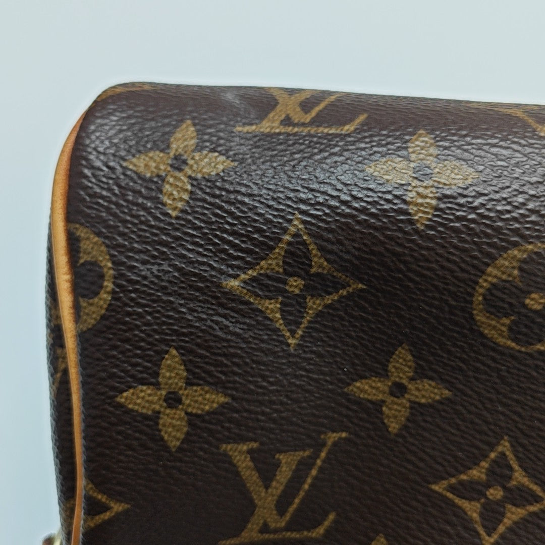 SPEEDY Nano Monogram Coated Canvas Brown