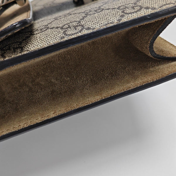Dionysus Mini Monogram Coated Canvas Beige
