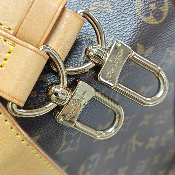 KEEPALL 55 Monogram Coated Canvas Brown