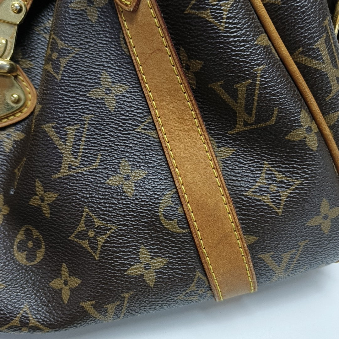 STRESA Monogram Coated Canvas Brown