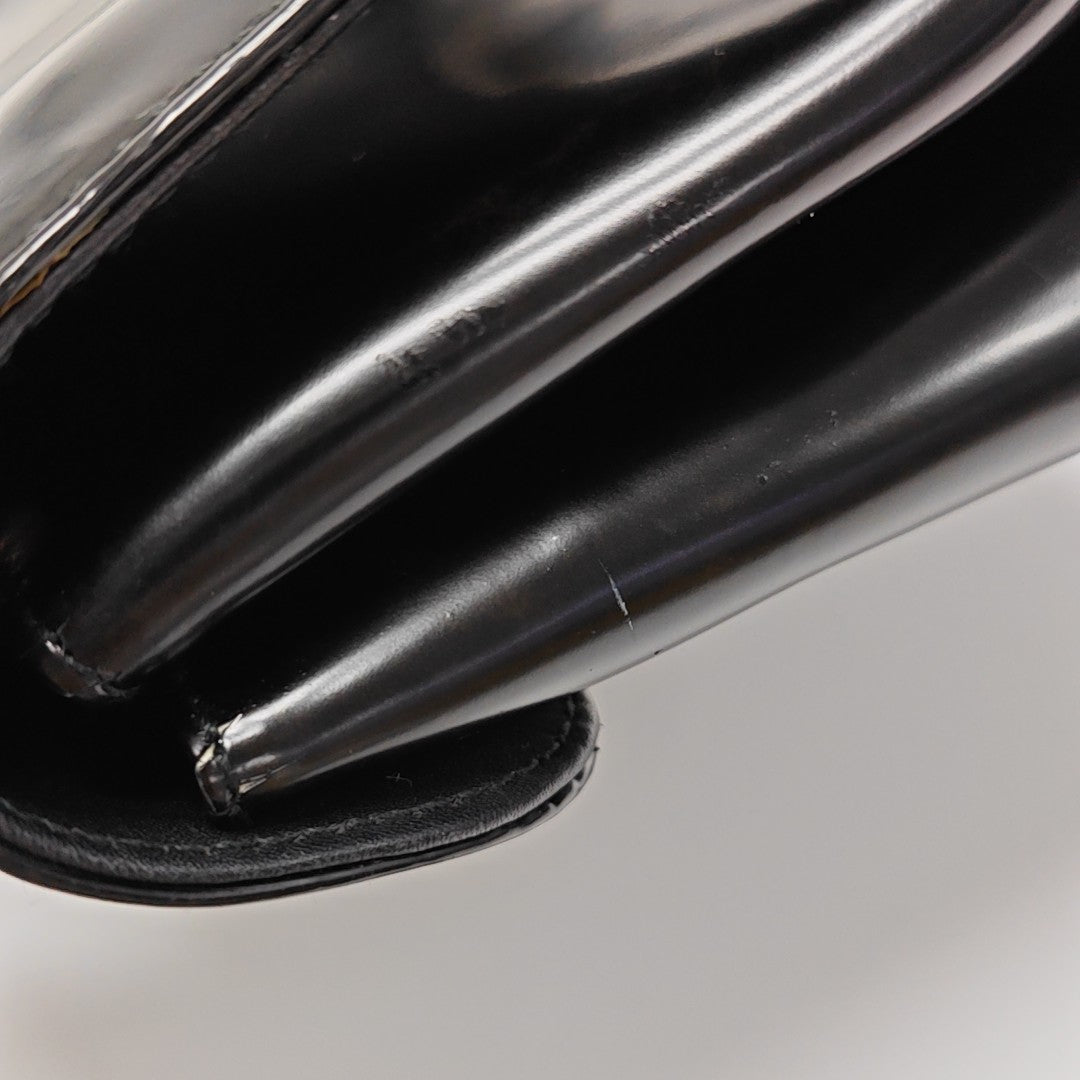 Calfskin Top Handle Bag Black