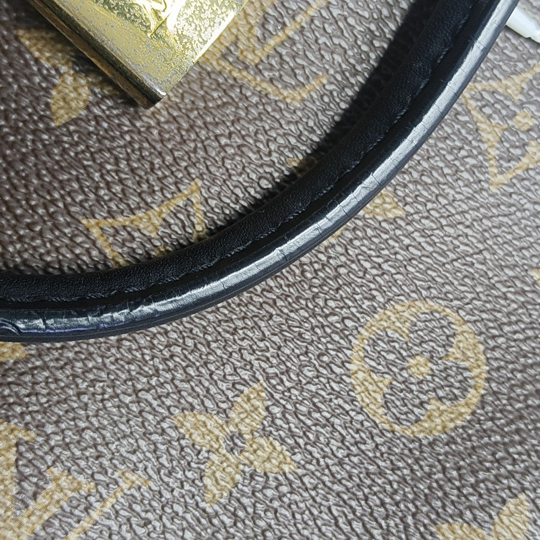 Monogram Coated Canvas Tote Bag Brown