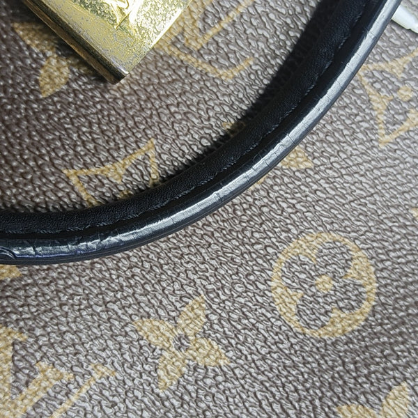 Monogram Coated Canvas Tote Bag Brown