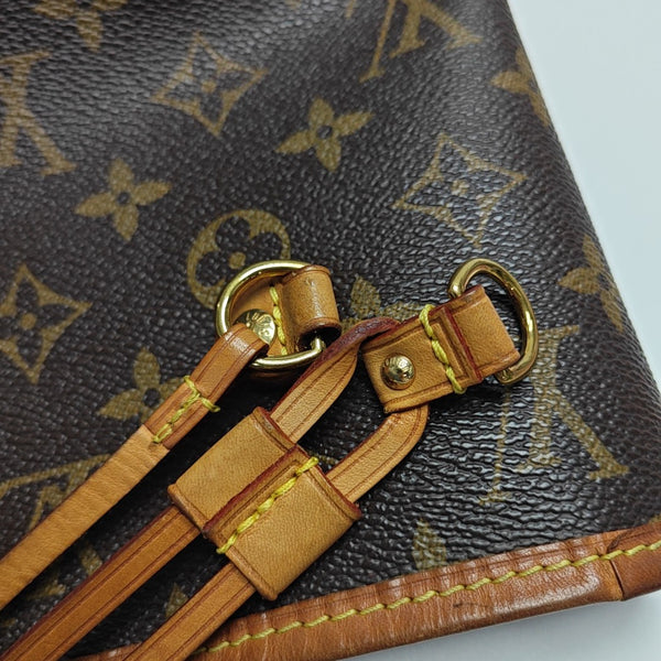 NEVERFULL MM Monogram Coated Canvas Brown
