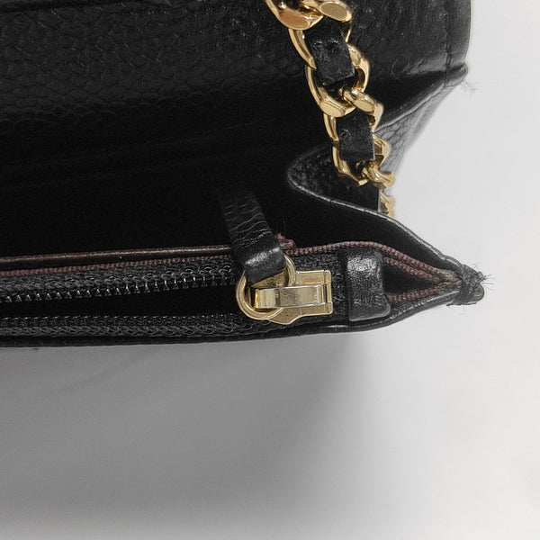 WOC Quilted Grained Calfskin Black