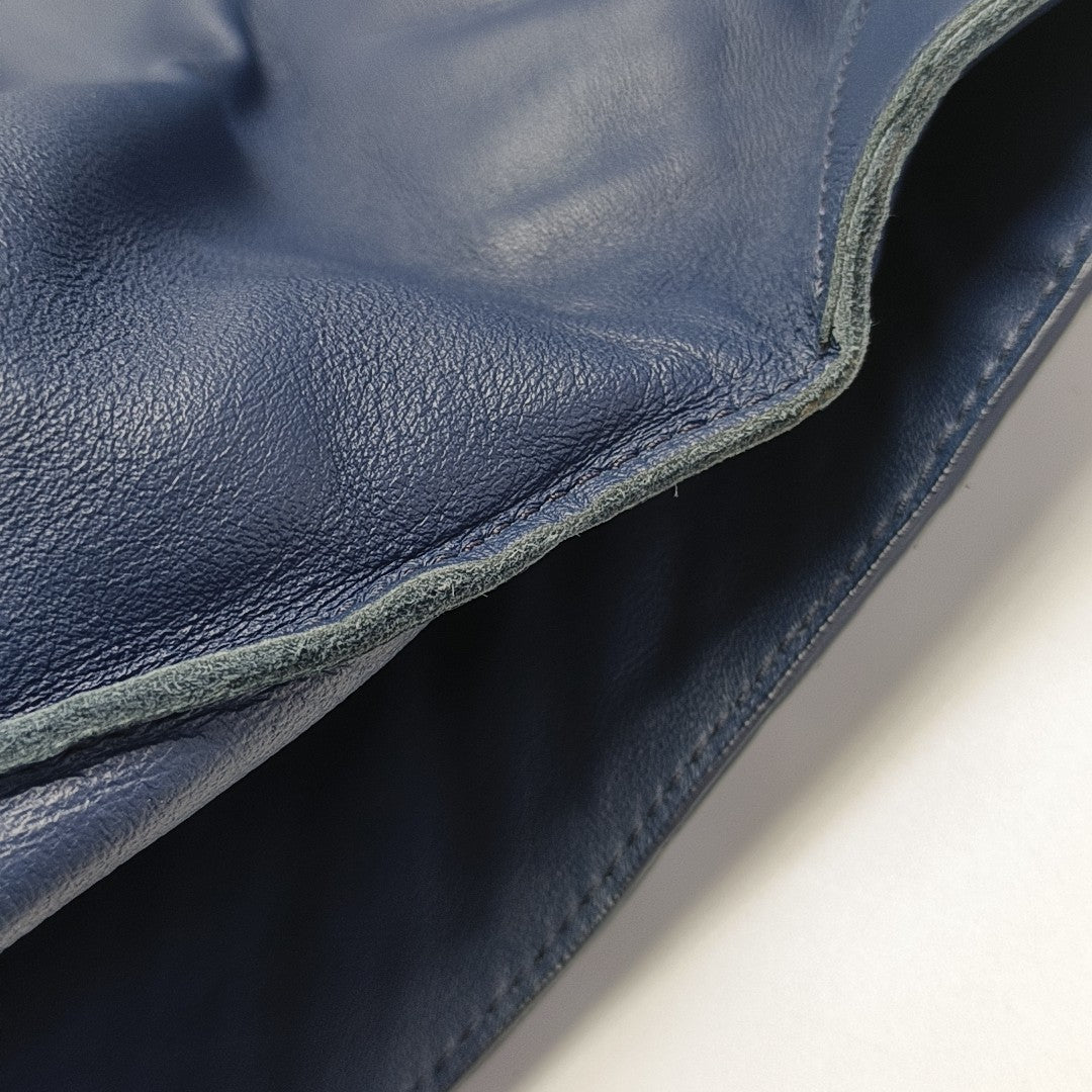 Calfskin Shoulder Bag Blue