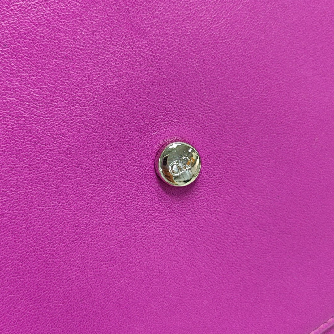 Cannage Calfskin Shoulder Bag Pink