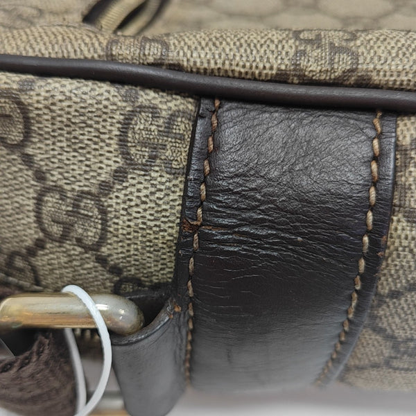 Monogram Coated Canvas Shoulder Bag Brown