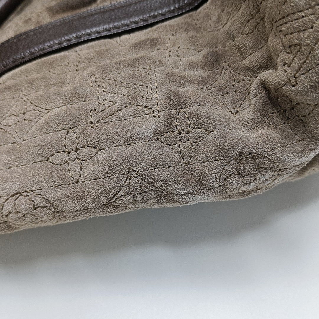 ANTHEIA IXIA Quilted Suede Gray