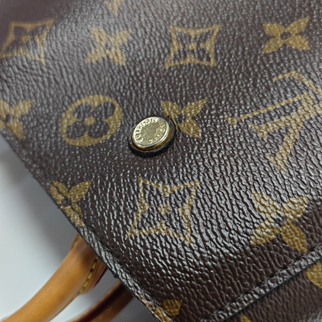 MONTAIGNE BB Monogram Coated Canvas Brown