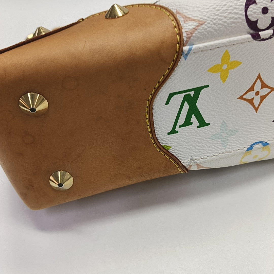 JUDY MM Monogram Coated Canvas White