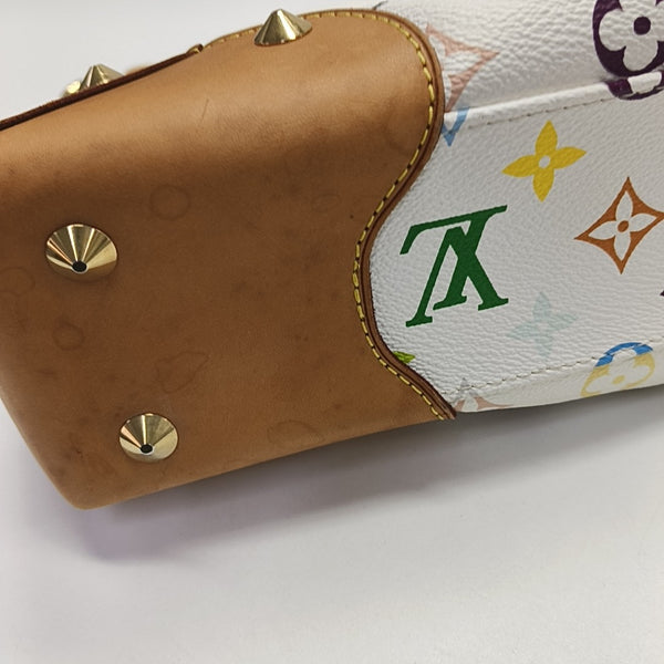 JUDY MM Monogram Coated Canvas White