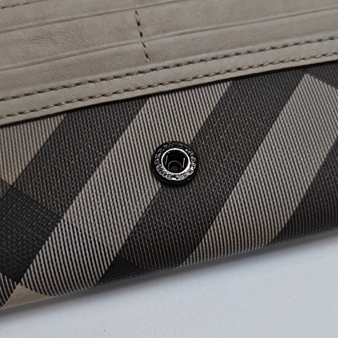 Coated Canvas Wallet Gray