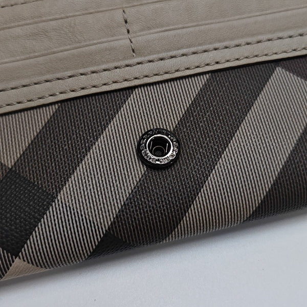 Coated Canvas Wallet Gray