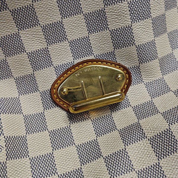 STRESA Damier Azur Coated Canvas White