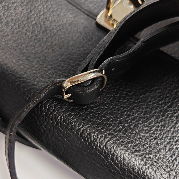 Calfskin Shoulder Bag Black