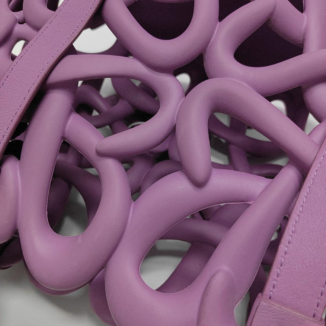 Special Material Shoulder Bag Purple