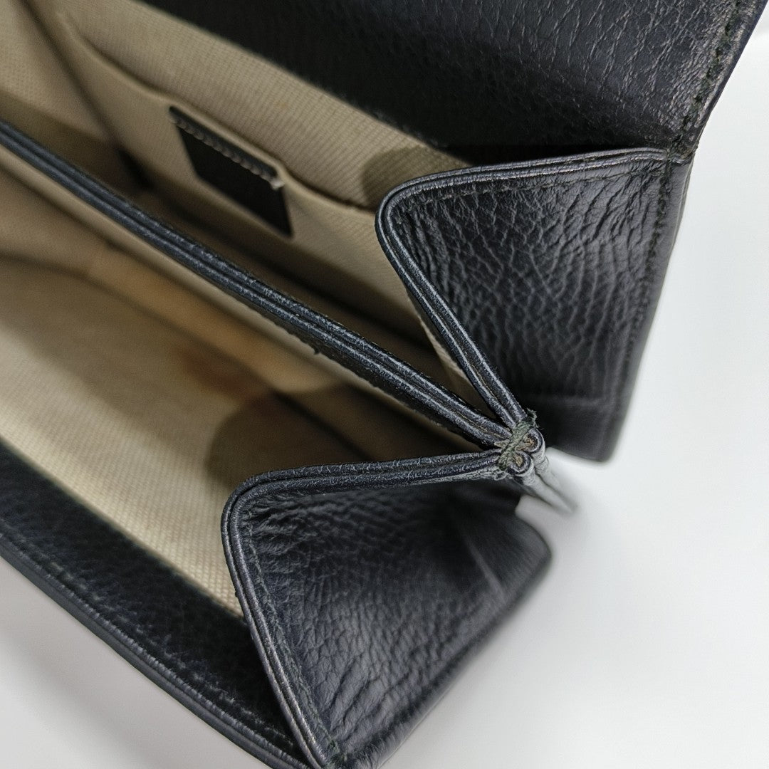 Interlocking G Small Calfskin Black