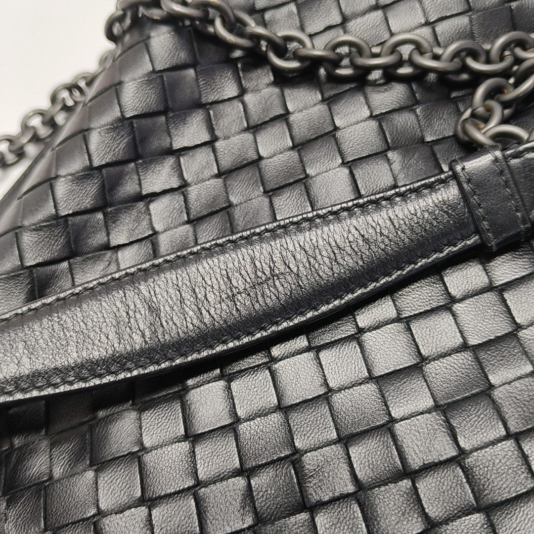 Lambskin Shoulder Bag Black