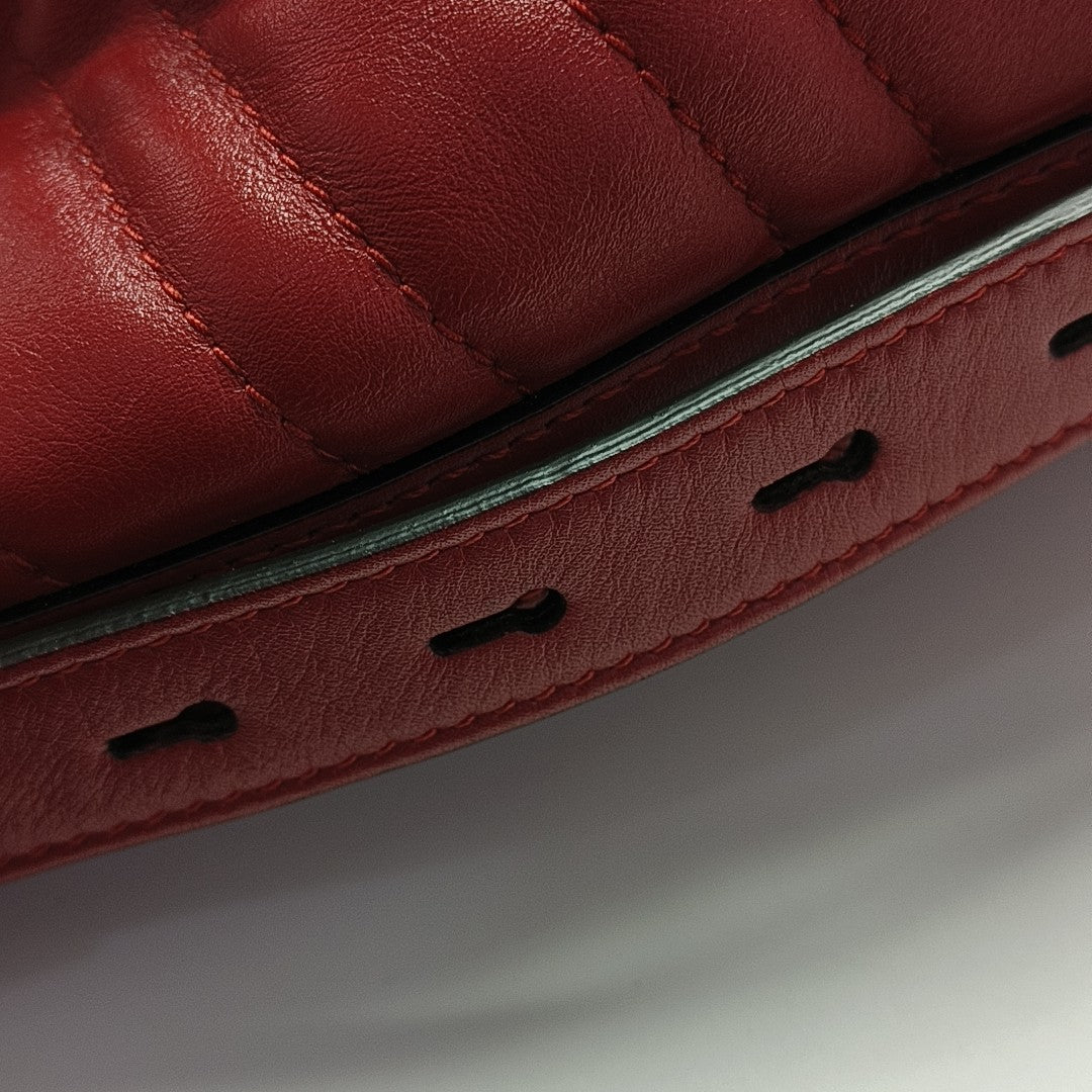 GG Marmont Small Quilted Calfskin Red