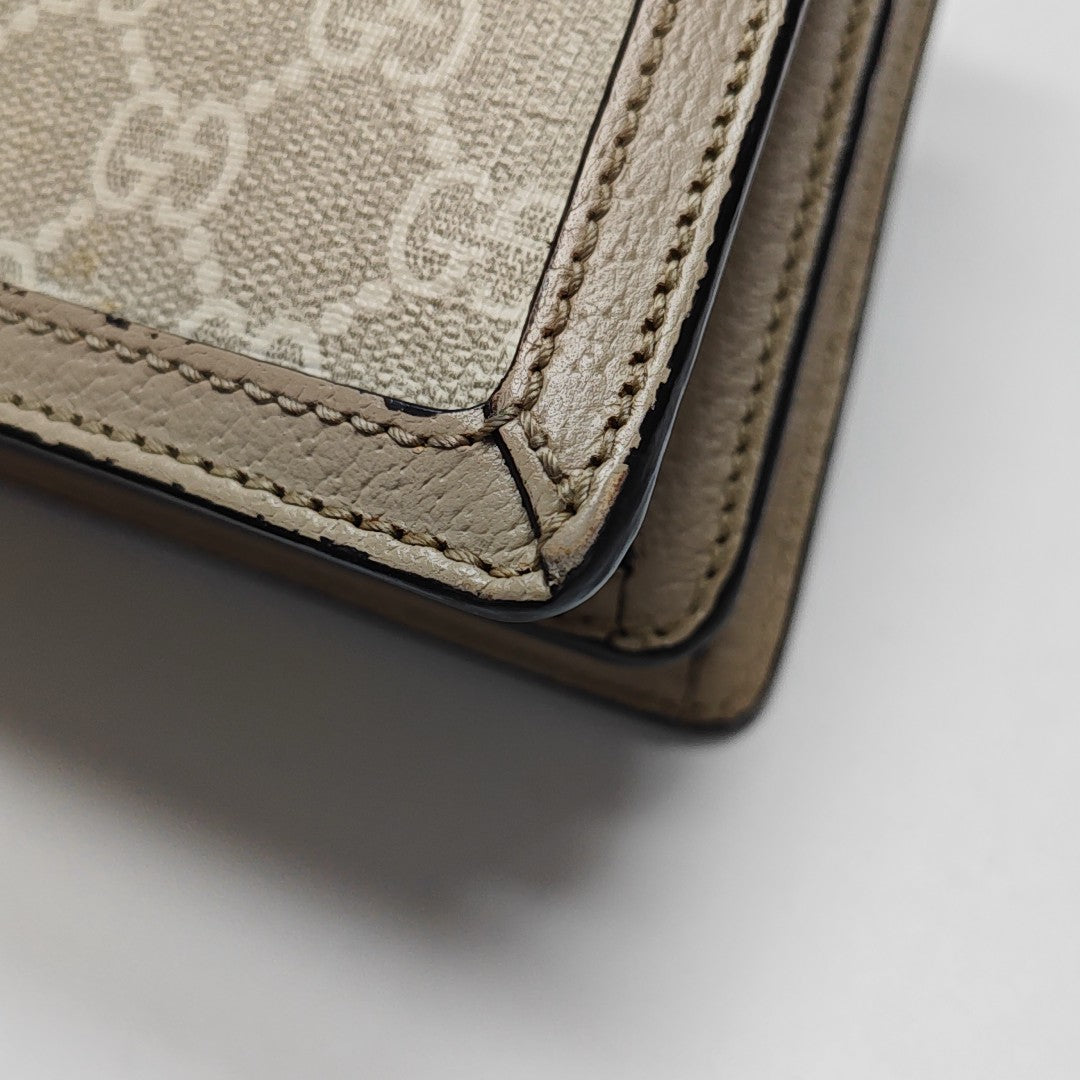 Ophidia Small Monogram Coated Canvas White