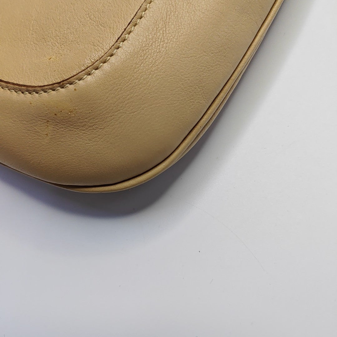 Calfskin Shoulder Bag Beige