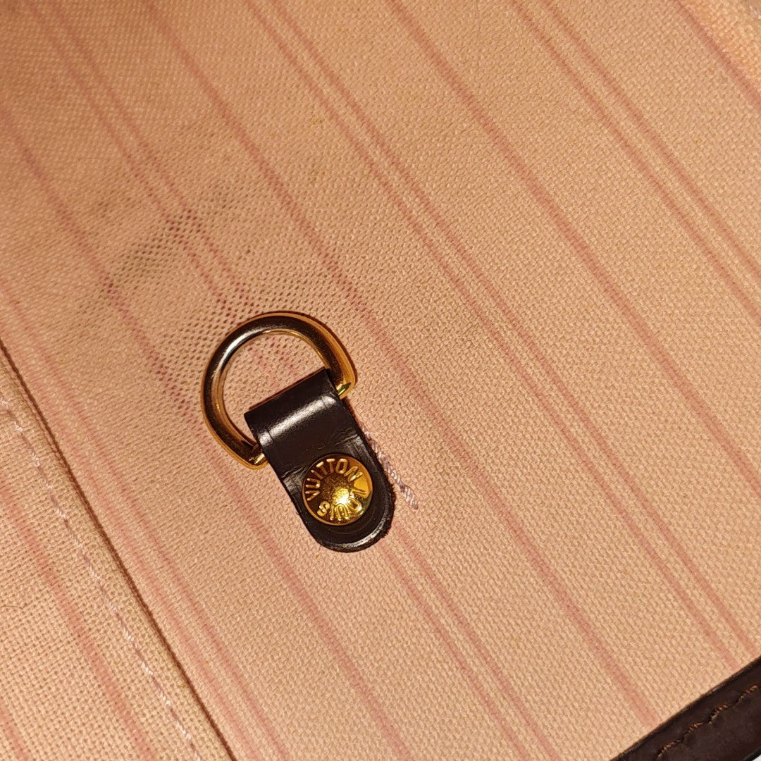 NEVERFULL MM Damier Ebene Coated Canvas Brown