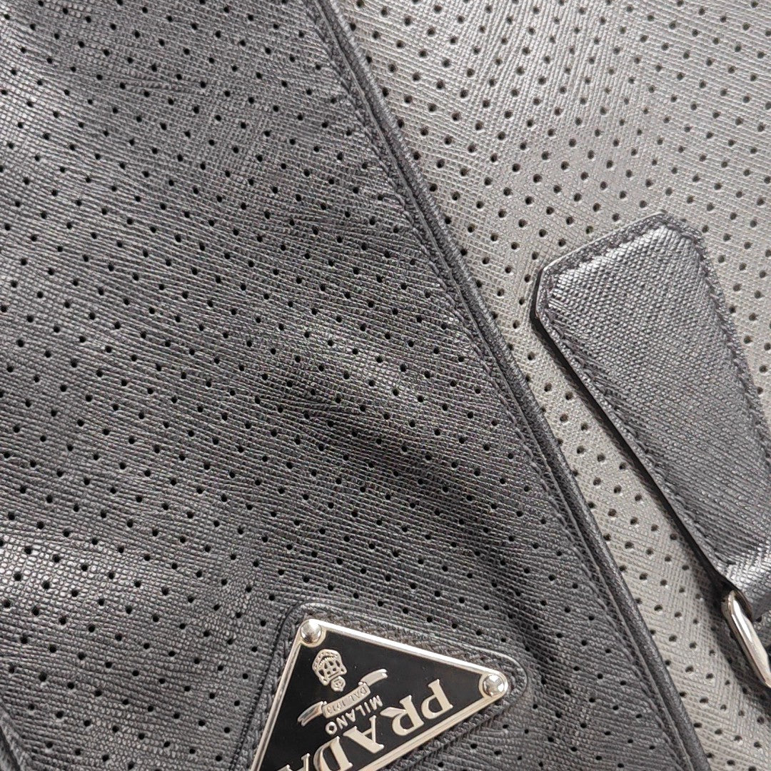 Calfskin Shoulder Bag Gray