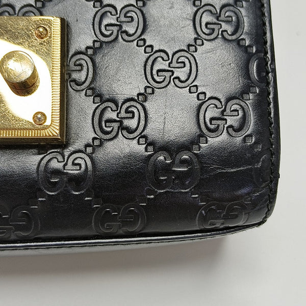 Padlock Small Monogram Calfskin Black