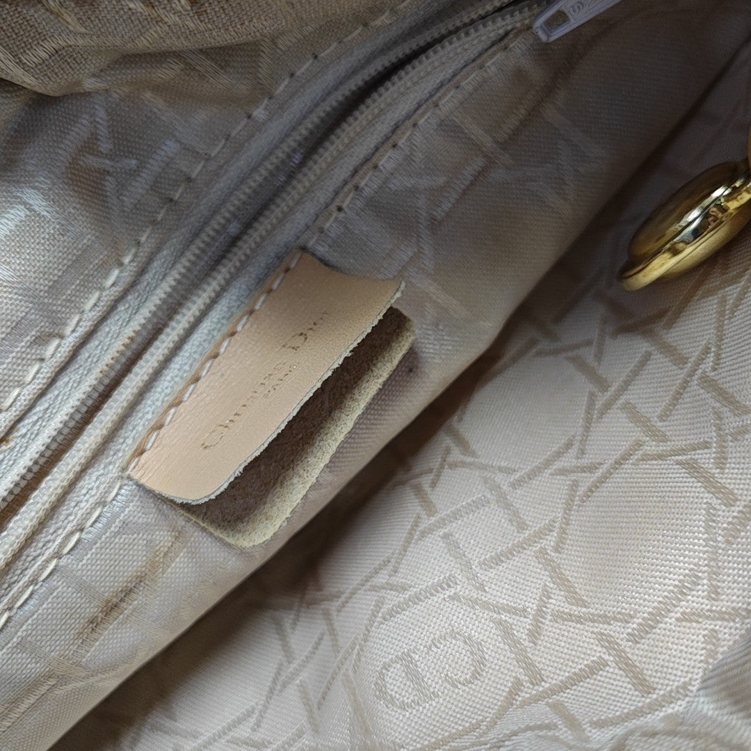 Lady Dior Medium Cannage Fabric Brown