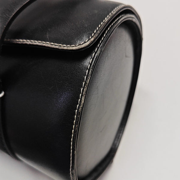Calfskin Top Handle Bag Black