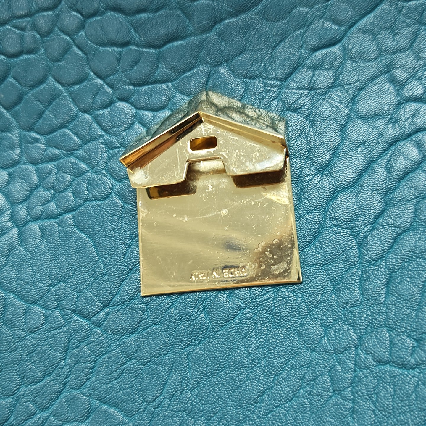 Calfskin Shoulder Bag Blue