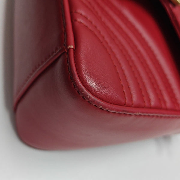 GG Marmont Mini Quilted Calfskin Red