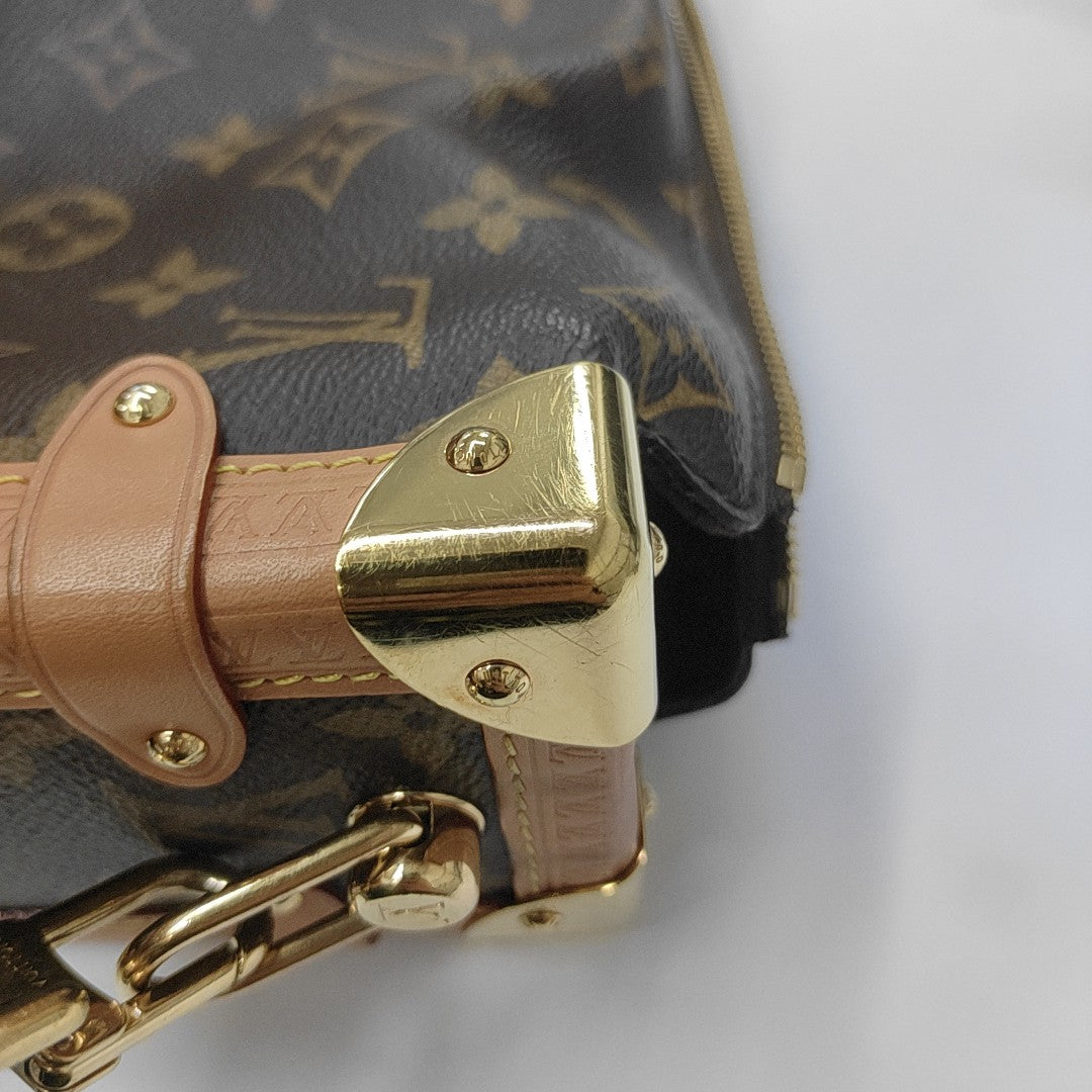 SIDE TRUNK MM Monogram Coated Canvas Brown
