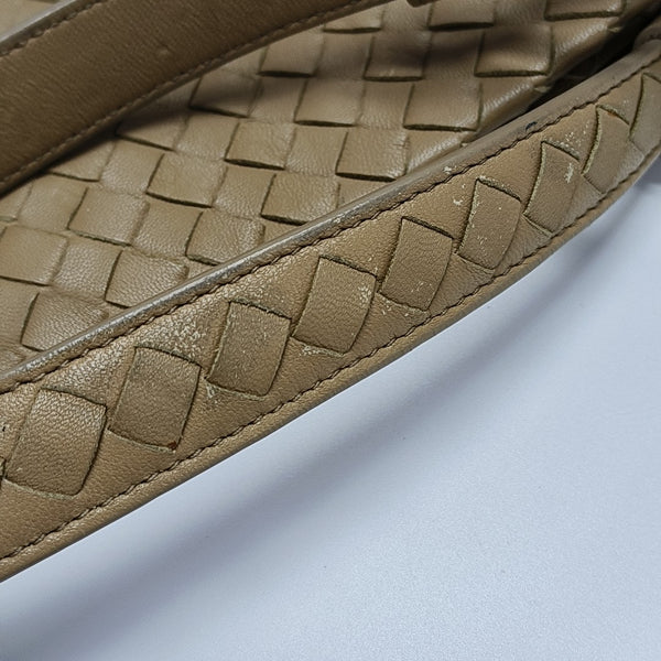 Lambskin Top Handle Bag Beige