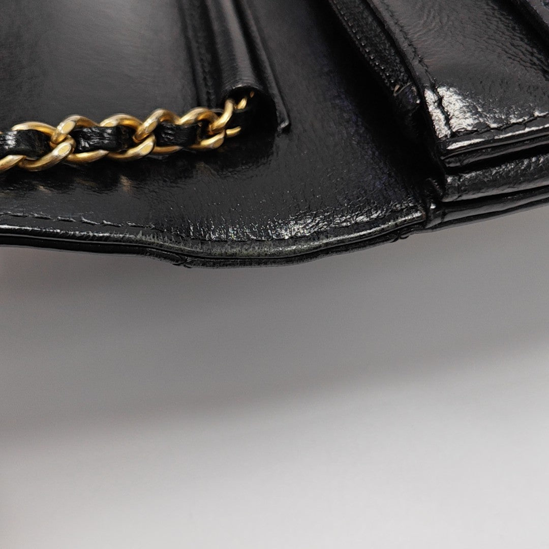 Quilted Calfskin Shoulder Bag Black