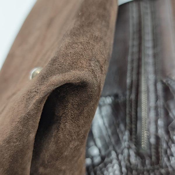 Calfskin Shoulder Bag Brown