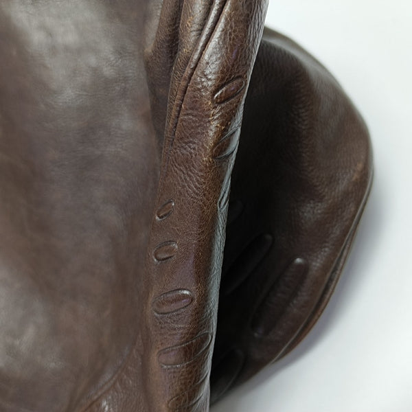 Calfskin Shoulder Bag Brown