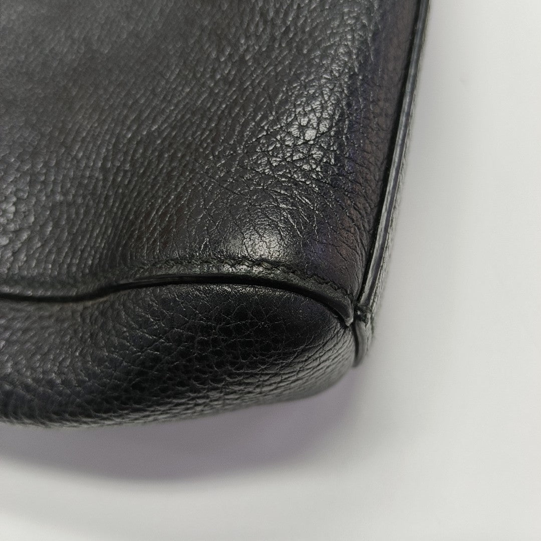 Calfskin Shoulder Bag Black