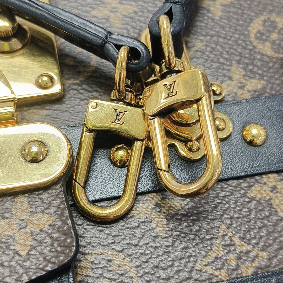 PETITE MALLE Monogram Coated Canvas Brown