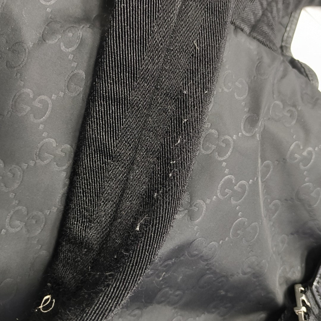 Monogram Nylon Backpack Black