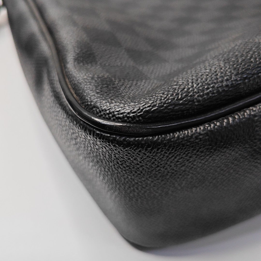 DANIEL GM Damier Graphite Coated Canvas Gray