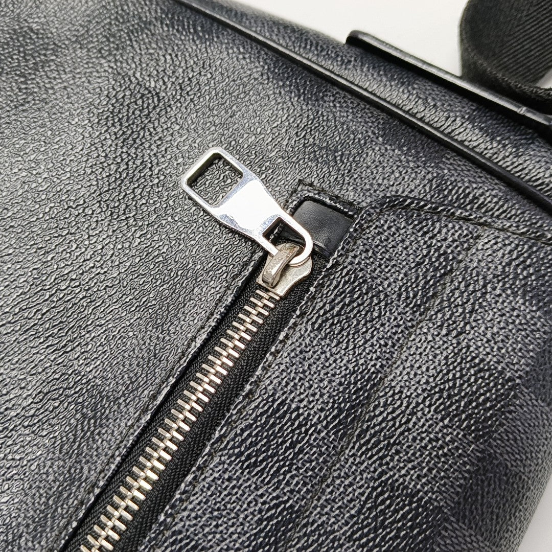DISTRICT MM Damier Graphite Coated Canvas Gray